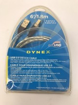 New Dynex USB 2.0 Device A Male to B Printer Cable w Gold Plated Connectors 6&#39; - £3.13 GBP