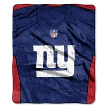 New York Giants Jersey Design 50&quot; by 60&quot; Plush Raschel Throw Blanket - NFL - £21.70 GBP