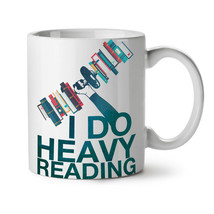 I Do Heavy Reading NEW White Tea Coffee Mug 11 oz | Wellcoda - £12.85 GBP