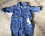 Vintage Carter&#39;s Baby  0-3 Month Small blue Sleeper embroidered puppy do... - $22.57