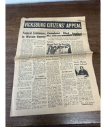 HISTORIC CIVIL RIGHTS PAPER 1966 VICKSBURG CITIZENS APPEAL VOTING DESEGR... - £78.73 GBP