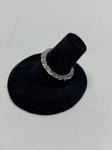 Women's Sterling Silver Wedding Ring Band with Synthetic Stones 925 Size... - $14.84