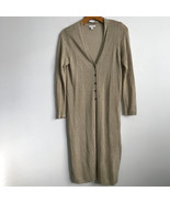 J Jill Linen Cardigan XS Tan Sweater Long Sleeve V Neck Button Down Fine... - £31.40 GBP