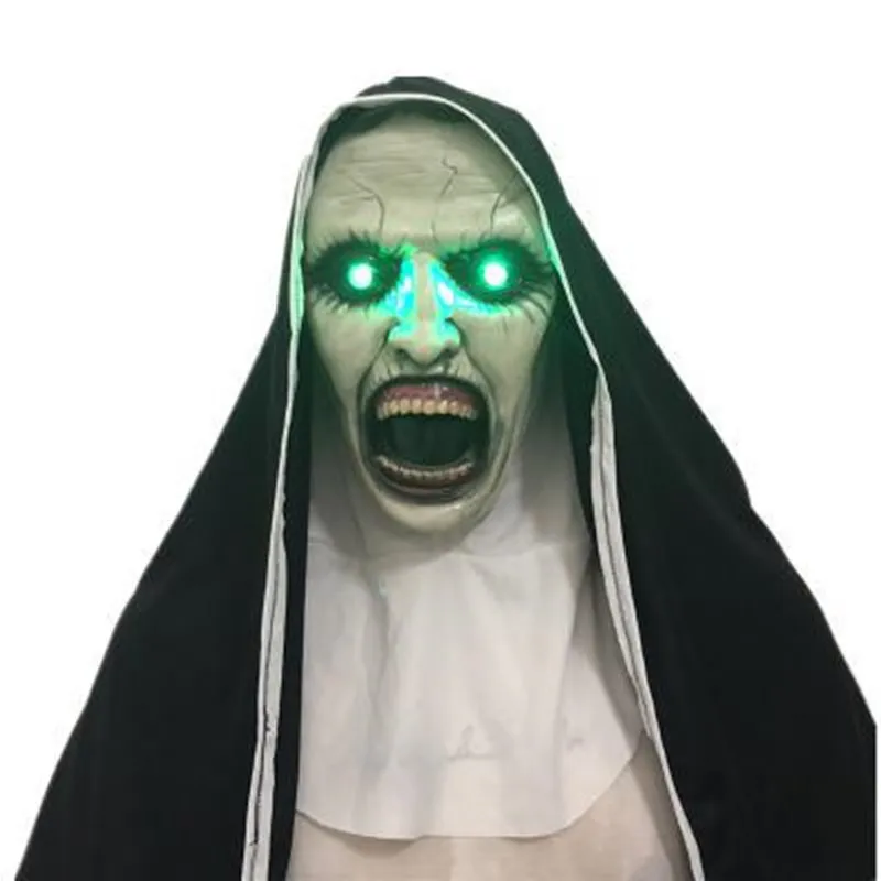 New Horror Nun Mask Latex Character Mask Headge Cosplay Party Halloween Props - £25.33 GBP+