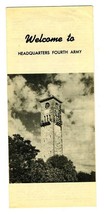 Welcome to Headquarters Fourth Army Brochure 1950&#39;s Fort Sam Houston Texas  - £26.61 GBP