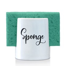 Sponge Holder For Kitchen Sink - Ceramic Porcelain Cup For Sponges - Rustic Farm - £16.01 GBP