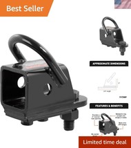Lightweight 2-Inch ATV Hitch Receiver with Stabilization Plate &amp; Black F... - $1,074.21 MXN