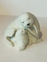 Walrus Figurine Department 56 Porcelain Sculpture anthropomorphic baby gift vtg - £31.61 GBP