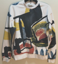 Picasso Art Print Zara Men White Multi-Color Double-Sided Pullover Sweat... - £16.58 GBP