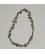 Sterling silver baby feet link bracelet, 7&quot;  5mm wide - $61.54 CAD