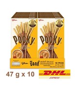 10 x Glico Pocky Nutty Almond Flavor Japanese Biscuit Stick New Fomula 4... - £35.79 GBP