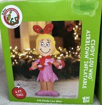 Cindy Lou Who The Grinch Who Stole Christmas 4’ Tall Inflatable Gemmy  New - $76.96