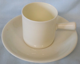 Lenox Coupe Off White Chocolate Cup &amp; Saucer 1906-1930 Stick Handle - £20.48 GBP
