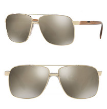 VERSACE Men Couture Navigator Sunglasses VE2174 Brown Gold Mirrored Crystal 2174 - £135.79 GBP