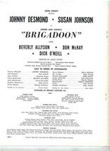 BRIGADOON Souvenir Program Ohio Kenley Players 1962 Johnny Desmond - $17.80