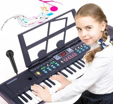 Keyboard Piano 61 Key Electric Piano Digital W/Stand Microphone Electronic - £51.50 GBP