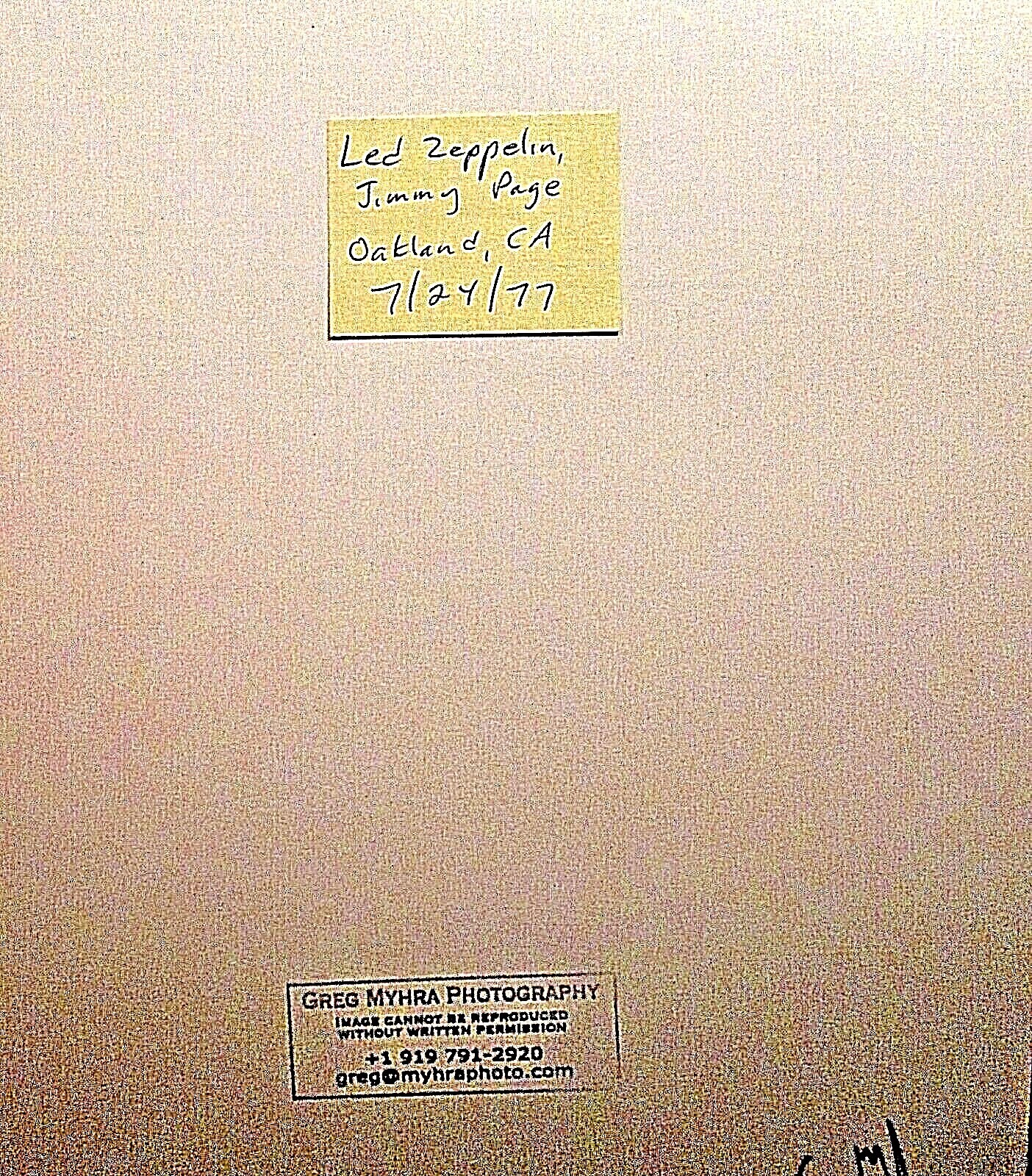 LED ZEPPELIN:JIMMY PAGE (RARE ORIGINAL VINTAGE PHOTO & STAMPS BACK OF PHOTO Item image 2