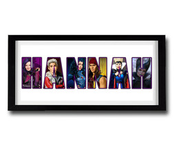 DESCENDANTS Personalised Name Print Art - Disney High Quality Frame Included - £28.84 GBP