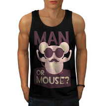 Wellcoda Man Or Mouse Gym Sport Mens Tank Top, Rodent Active Sports Shirt - £14.65 GBP+