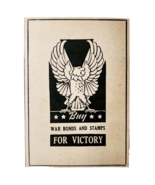 1943 Buy War Bonds For Victory WW2 Advertisement Military Stamps Eagle D... - $380.59 MXN