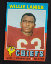 1971 Topps Football #114 Willie Lanier Chiefs Rookie Ex - £7.75 GBP