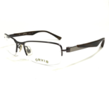 Orvis Eyeglasses Frames Taconic GUNM Gunmetal Gray Brown Rectangle 54-18... - $55.97