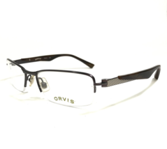 Orvis Eyeglasses Frames Taconic GUNM Gunmetal Gray Brown Rectangle 54-18-140 - £43.92 GBP