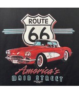 Vintage Route 66 Main Street America Corvette Shirt Size XL Made In USA - £22.38 GBP