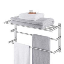 KES Bathroom Towel Rack 3 Tier with Double Towel Bar 24 Inch Bathroom Storage Or - £60.68 GBP