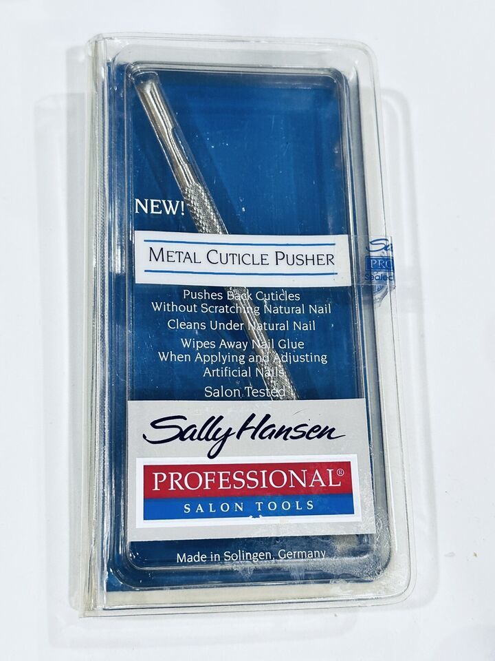 Sally Hansen Professional Salon Tools Metal Cuticle Pusher Made In Germany - $9.82