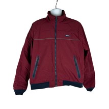 Lands&#39; End Men&#39;s Nylon Jacket Size L 42-44 Burgundy - $23.03