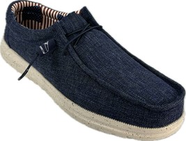 Men&#39;s Navy Canvas Lightweight Slip On Loafer Casual Shoes SZ 9.5 - £29.56 GBP