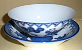 Blue Oriental Rice Bowls &amp; Saucer plate - £5.50 GBP