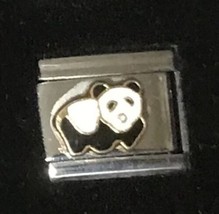 Panda Bear Wholesale Italian Charm Enamel Link 9MM K18 - £11.20 GBP