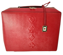 Estee Lauder Red Makeup Toiletries Playing Card Suits Diamond Bag NWOT 13x10 - $18.28
