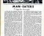 Burroughs Bulletin #16 MAN EATERS  Edgar Rice Burroughs House of Greystoke - £25.69 GBP