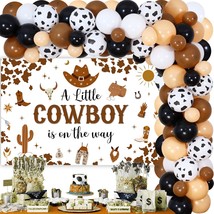 Cowboy Theme Baby Shower Decorations Brown - Western Cowboy Balloon Garland Kit, - £24.61 GBP