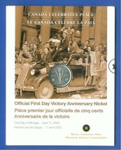 2005 V Nickel First Day Cover - 60th Anniversary Of The End Of Wwii - $28.95