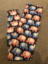 NWT LuLaRoe Leggings OS Pink &amp; Blue Elephants On Gray Baby Shower Gender Reveal - £19.31 GBP