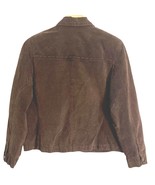 St. John’s Bay Washable Leather Jacket Shacket Full Zip Long Sleeve Brow... - £24.91 GBP