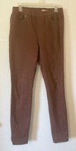 Lands End Size 10 Womens  Pull On Skinny Jeans Stretch Denim Pants Brown... - $21.44