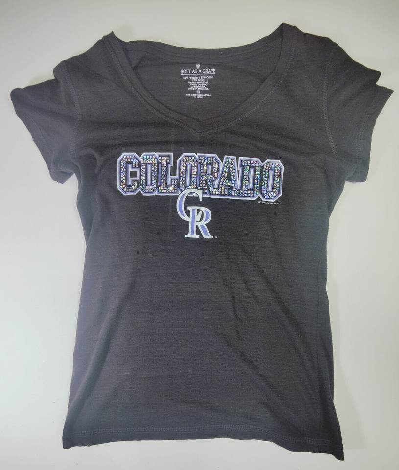 Primary image for Soft as A Grape 2013 Colorado Rockies MLB T-shirt Womens Size Small