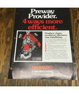  Vintage paper ad for Preway provider fireplace charm wood stove efficie... - €17,15 EUR