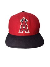 59Fifty New Era Angels Los Angeles Fitted Hat Red Breathable Flat Bill Sporty - £11.84 GBP
