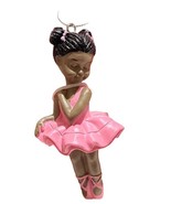 African American Ballerina Girl Christmas Tree Ornament Ballet Dancer Re... - £8.49 GBP