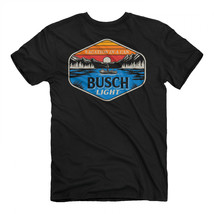 Busch Light Sunset at the Lake Front and Back Print T-Shirt Black - £27.51 GBP+