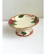 Vintage Franciscan Red Apple Earthenware  Compote Pedestal Bowl Made in USA - $30.86 CAD