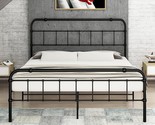 King-Size-Bed-Frame And-Headboard - Platform Bed Frame King With 18 Inch... - $294.99