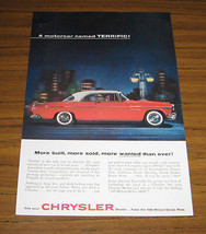 1955 Vintage Ad The &#39;55 Chrysler Windsor 2-door Motor Car Named Terrific - $9.88