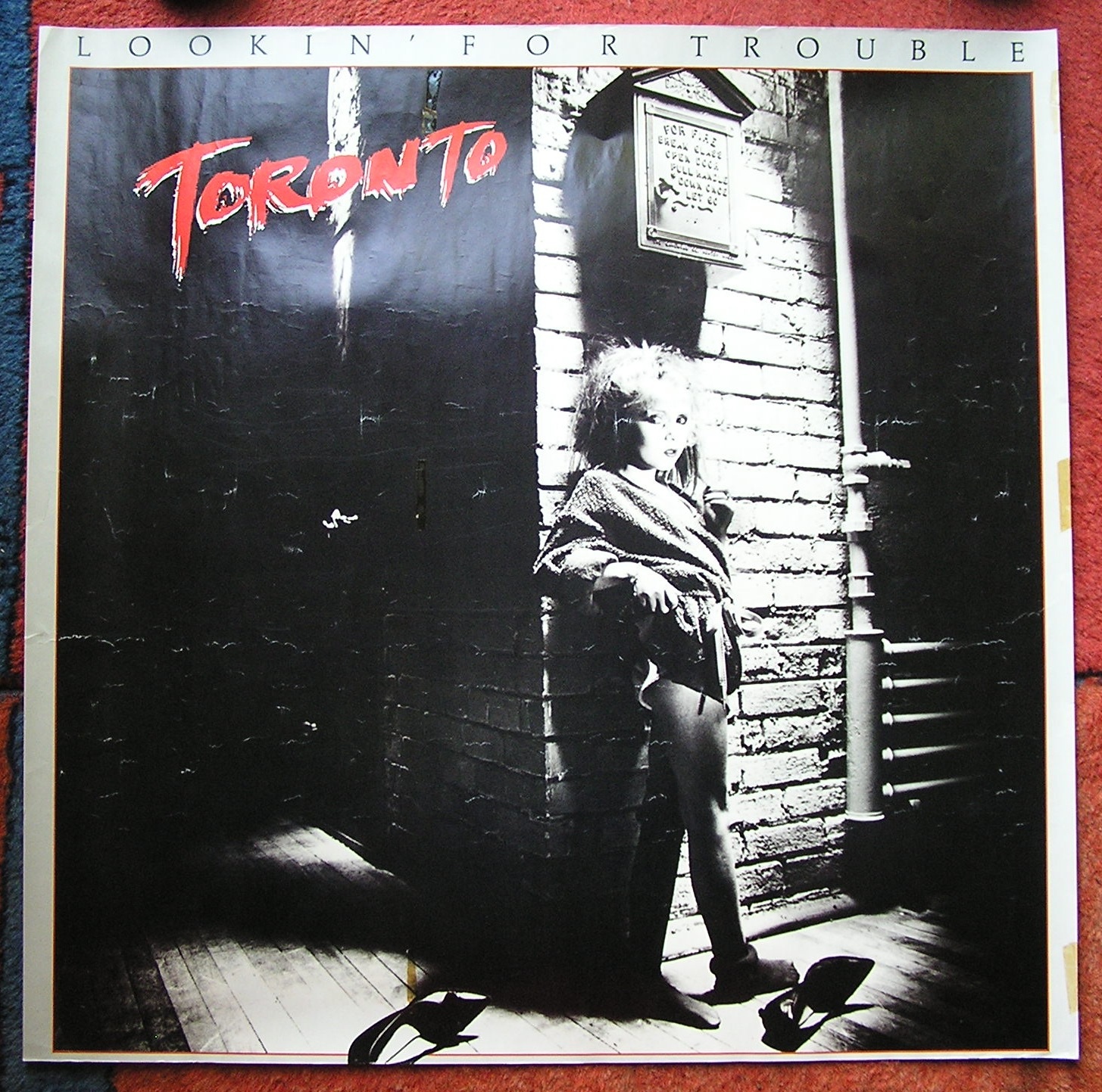 TORONTO LOOKIN&#39; FOR TROUBLE LARGE 1980 POSTER CANADIAN ROCK HOLLY WOODS ... - $49.50